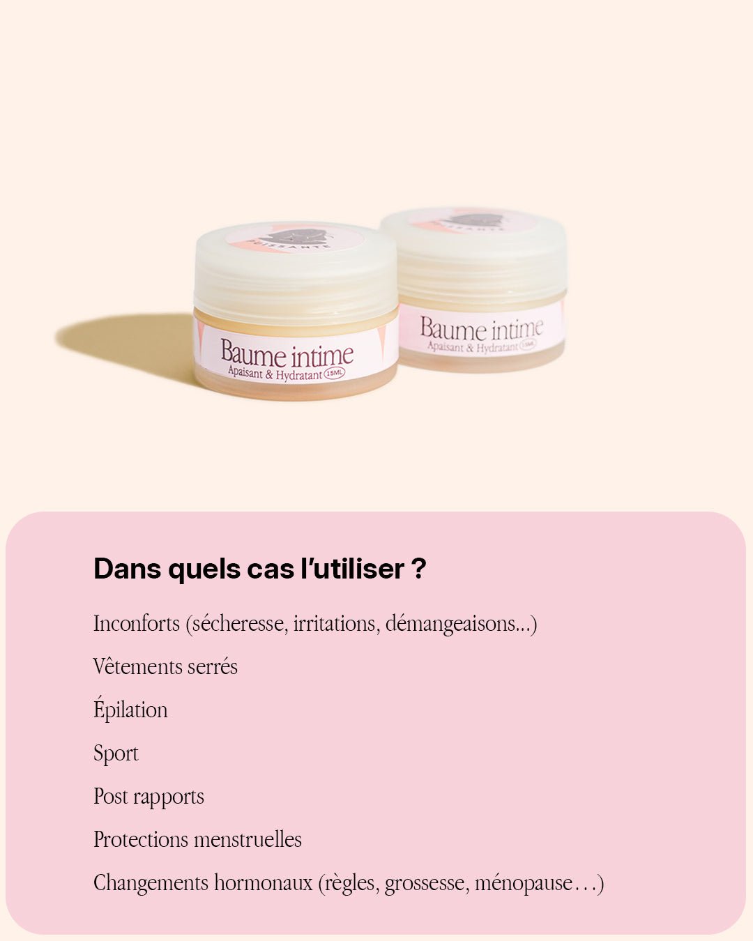 Baume hydratant et apaisant intime - Huile massage - Puissante